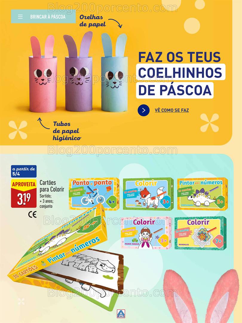 Antevisão Folheto ALDI Páscoa Feliz Promoções a partir de 18 março