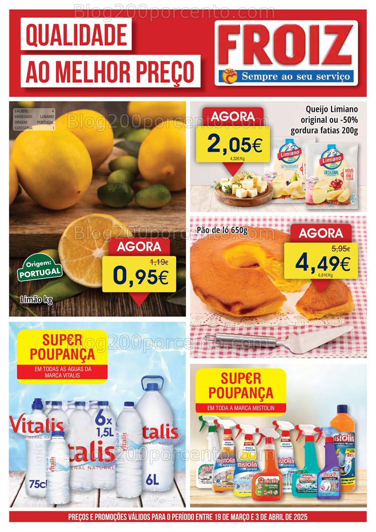 Antevisão Folheto FROIZ Promoções de 19 março a 3 abril