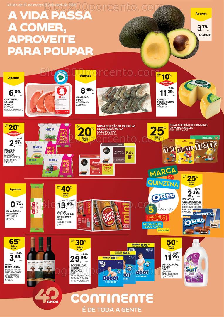 Antevisão Folheto CONTINENTE Açores Promoções de 20 março a 2 abril