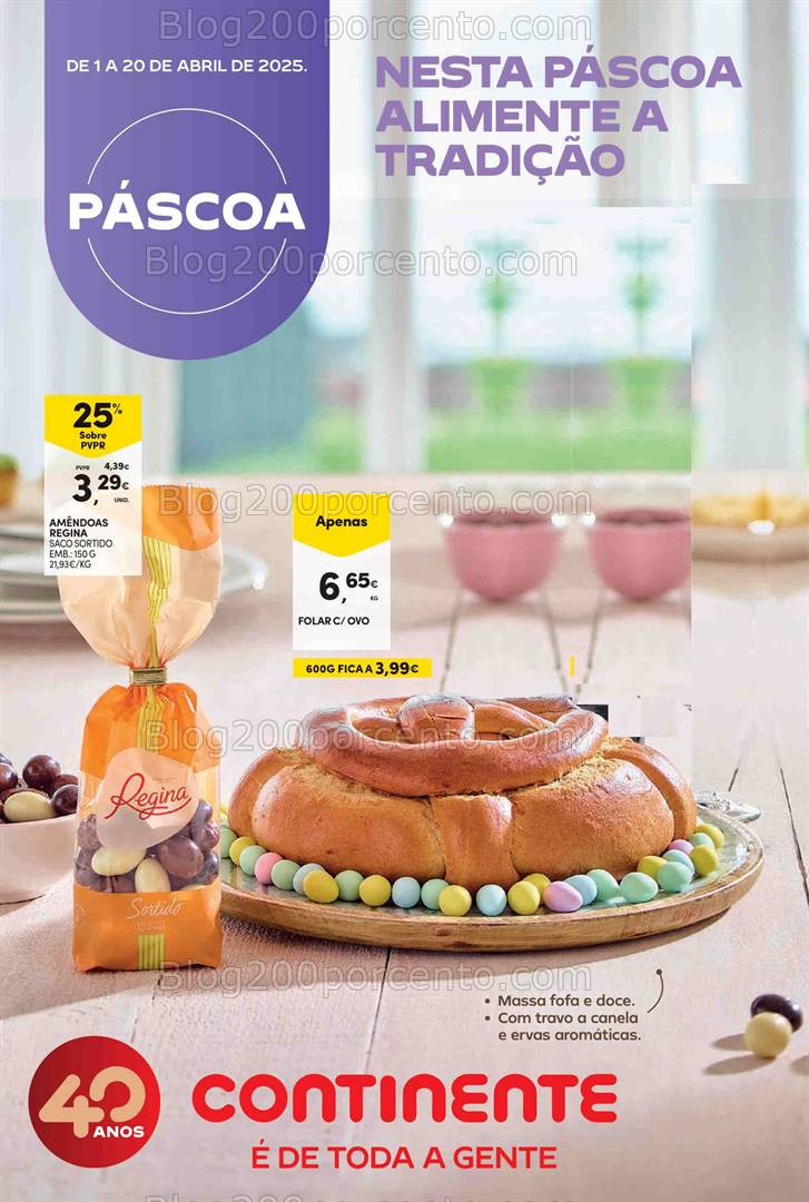 Antevisão Folheto CONTINENTE Páscoa Promoções de 1 a 20 abril