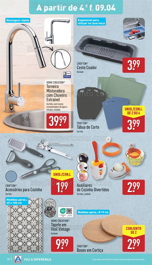 Antevisão Folheto ALDI Promoções de 9 a 15 abril