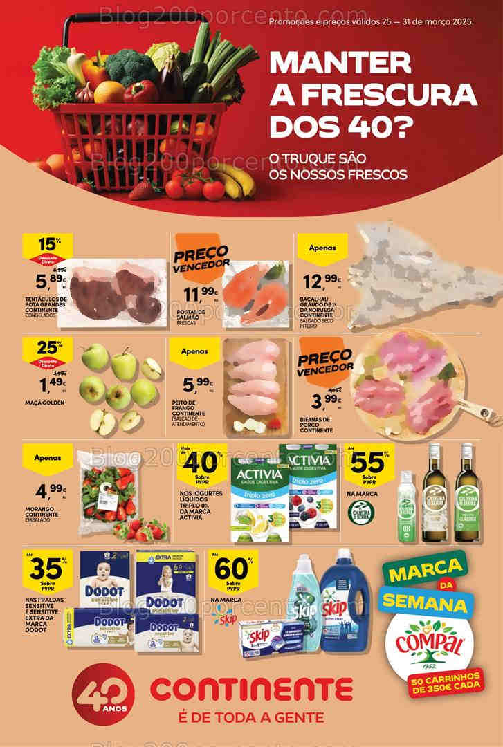 Antevisão Folheto CONTINENTE Promoções de 25 a 31 abril