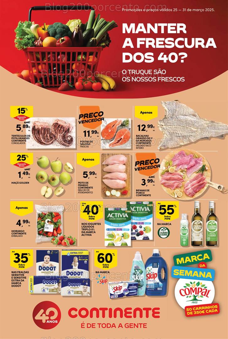 Antevisão Folheto CONTINENTE Promoções de 25 a 31 abril