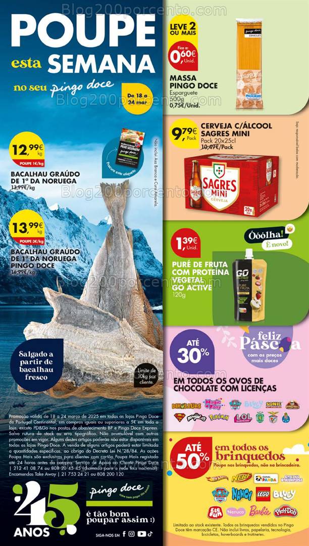 Antevisão Folheto PINGO DOCE Lojas Grandes Promoções de 18 a 24 março