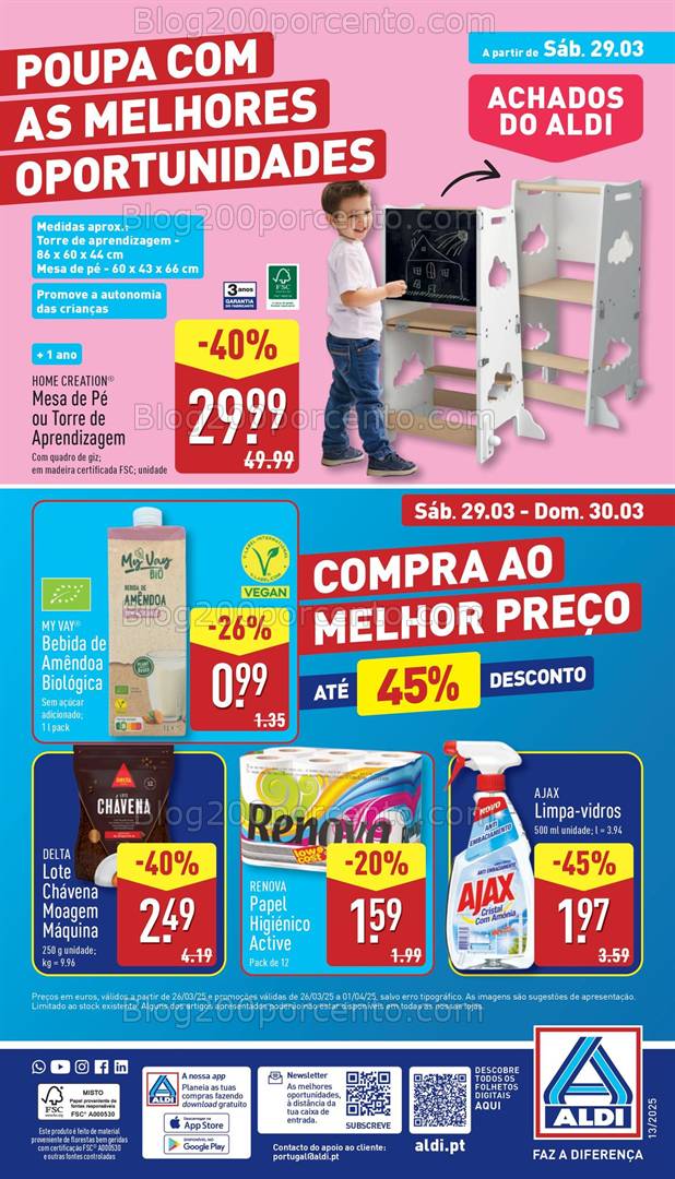 Antevisão Folheto ALDI Bazar Promoções a partir de 29 março