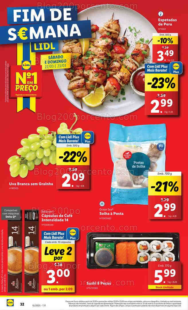 Antevisão Folheto LIDL Promoções Fim de Semana - 22 e 23 março