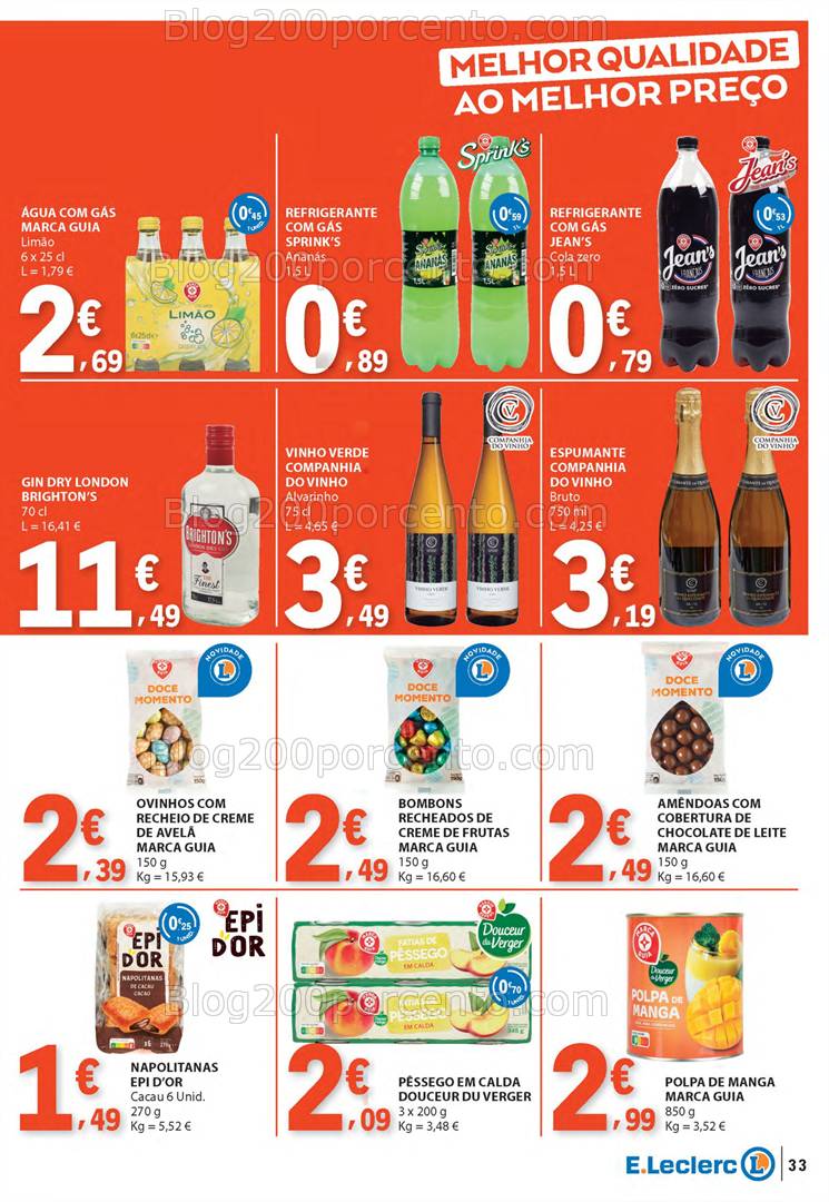 Antevisão Folheto E-LECLERC Páscoa + Promoções de 10 a 21 abril