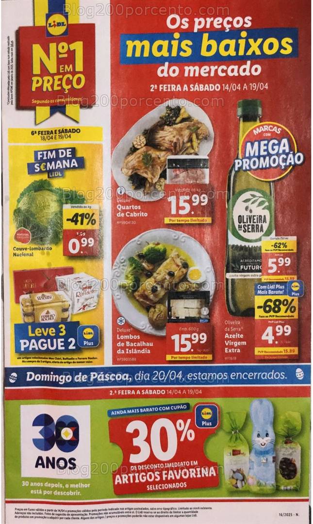 Antevisão Folheto LIDL Promoções de 14 a 19 abril