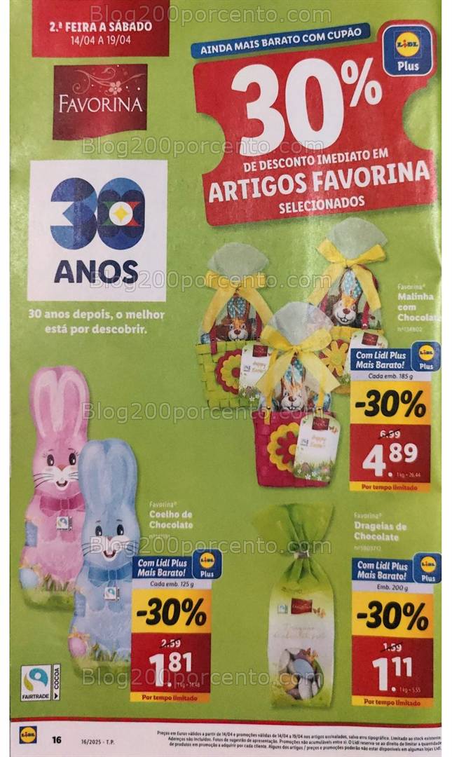 Antevisão Folheto LIDL Promoções de 14 a 19 abril
