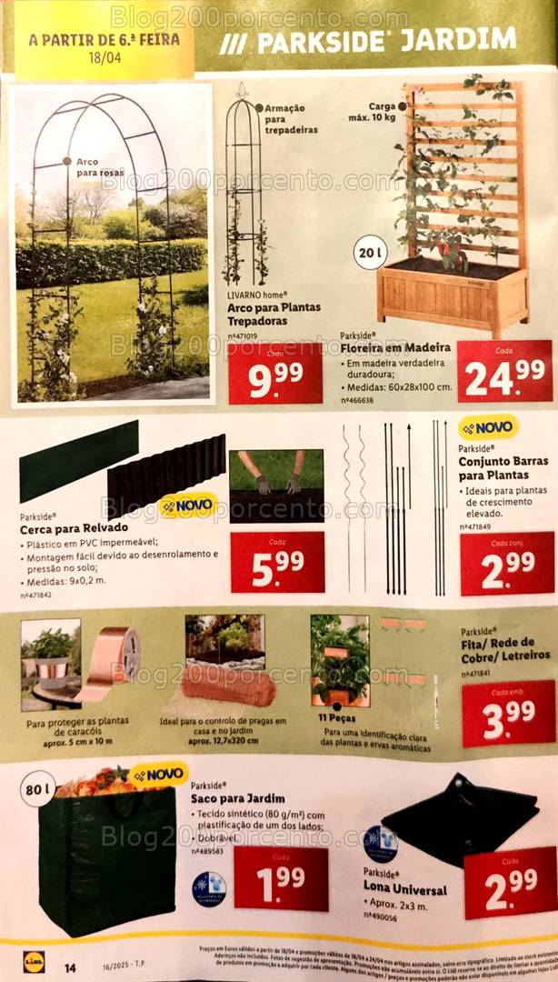 Antevisão Folheto LIDL Bazar Promoções de 14 a 19 abril