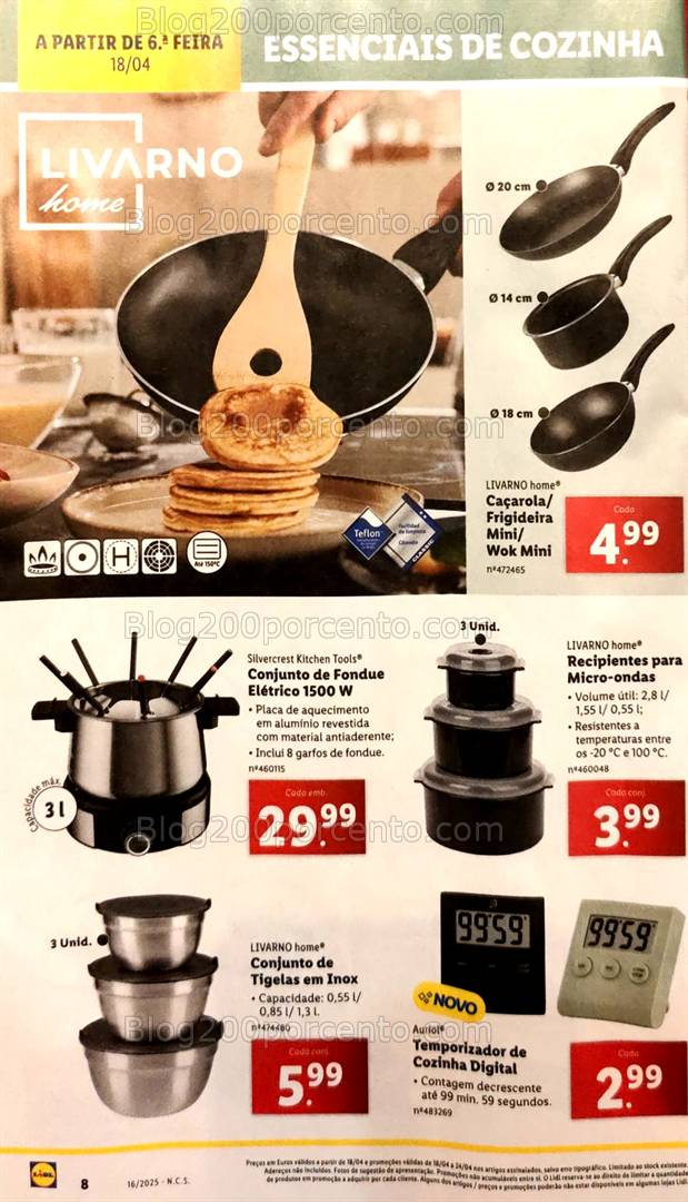 Antevisão Folheto LIDL Bazar Cozinha Promoções de 18 a 24 abril
