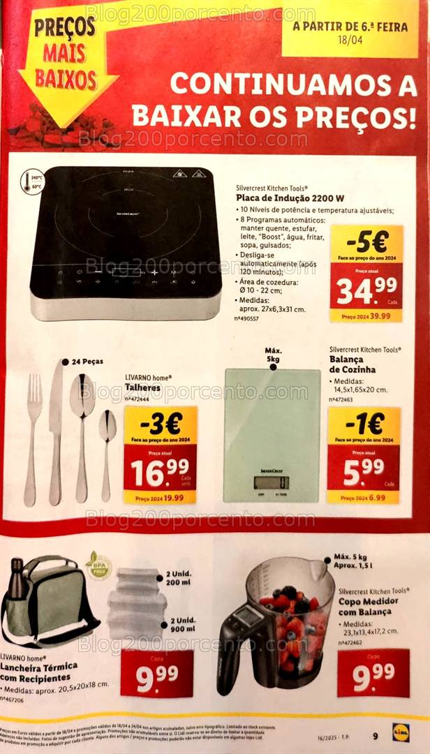 Antevisão Folheto LIDL Bazar Cozinha Promoções de 18 a 24 abril