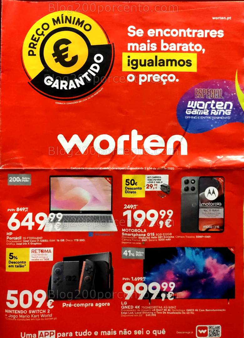 Antevisão Folheto WORTEN Promoções de 8 a 14 abril
