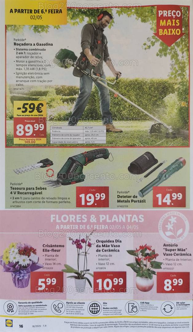 Antevisão Folheto LIDL Viver o Jardim Promoções de 2 a 8 maio