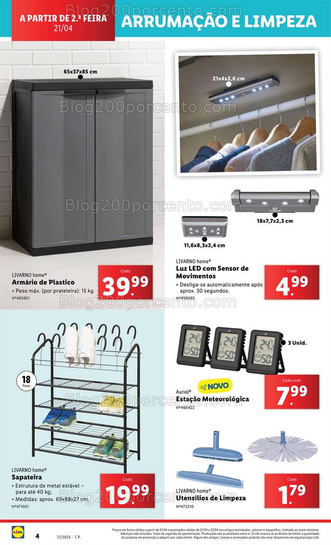 Antevisão Folheto LIDL Bazar Promoções de 21 abril a 1 maio