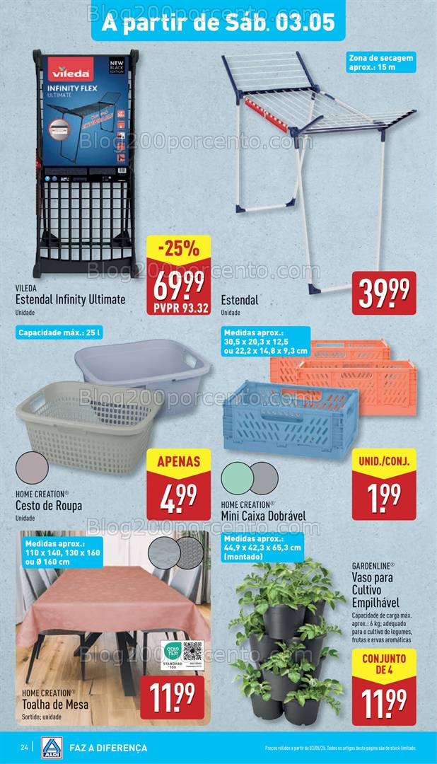 Antevisão Folheto ALDI Bazar Promoções a partir de 3 maio