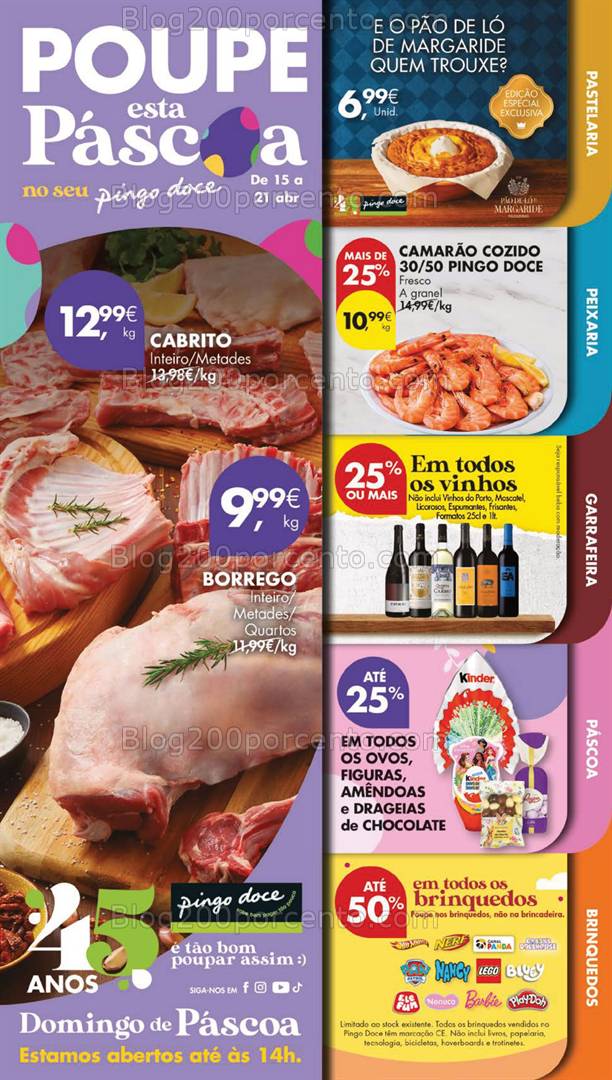 Antevisão Folheto PINGO DOCE Lojas Grandes Promoções de 15 a 21 abril