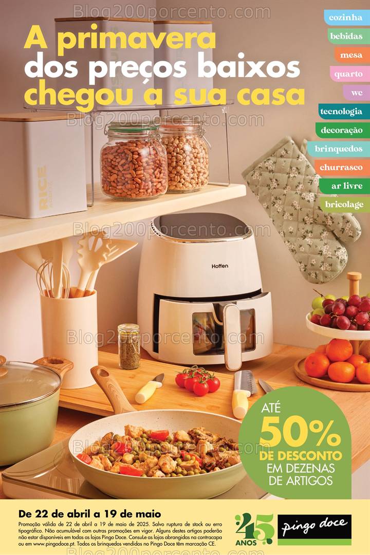 Antevisão Folheto PINGO DOCE Bazar Primavera Promoções de 22 abril a 19 maio