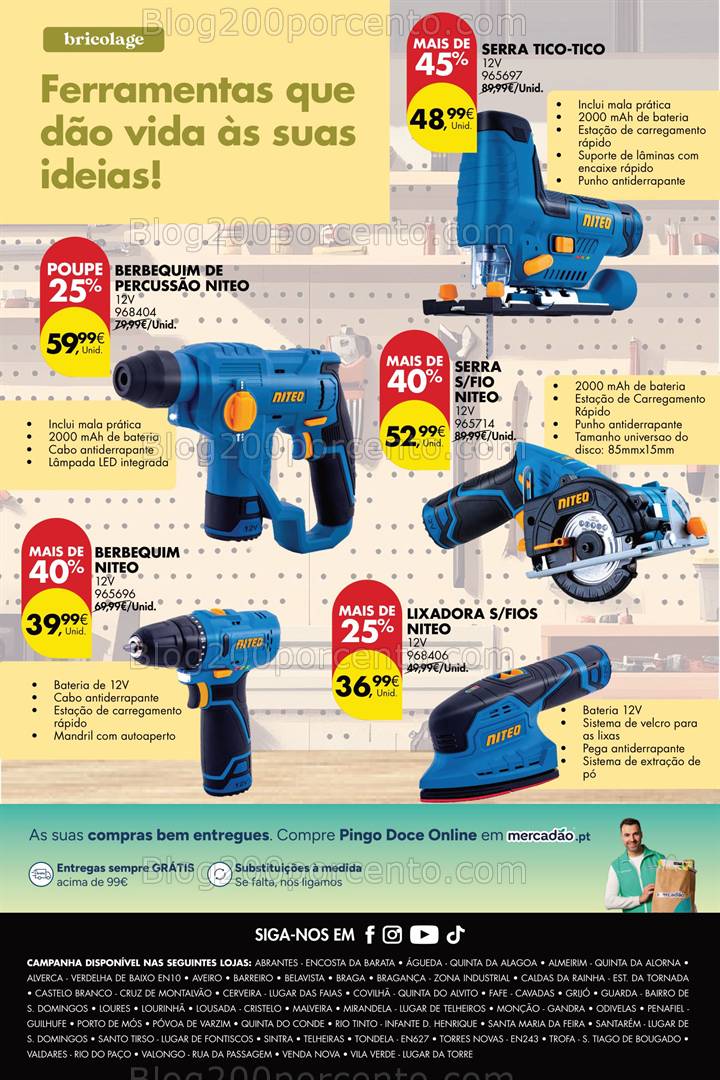 Antevisão Folheto PINGO DOCE Bazar Ferramentas Promoções até 19 maio ferramentas