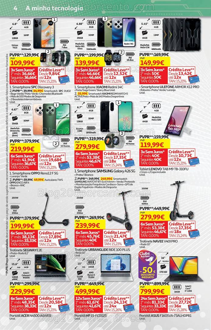 Antevisão Folheto AUCHAN Tecnologia Promoções de 21 abril a 6 maio