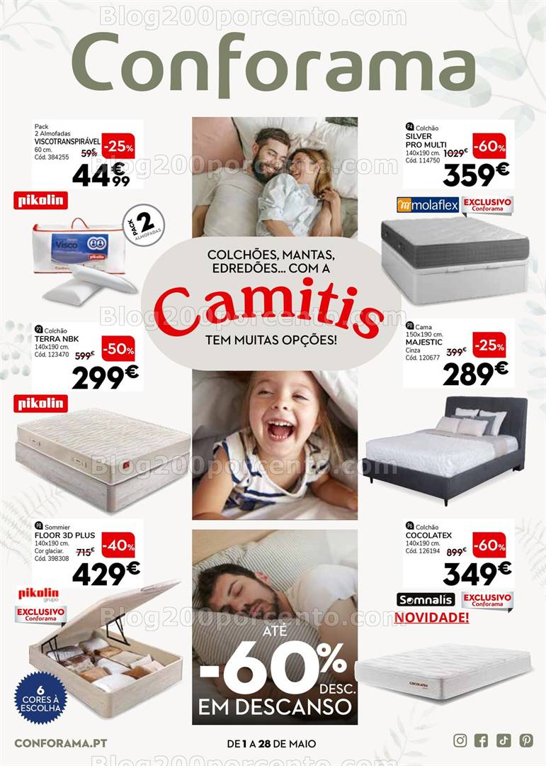 Antevisão Folheto CONFORAMA Promoções de 1 maio a 28 maio