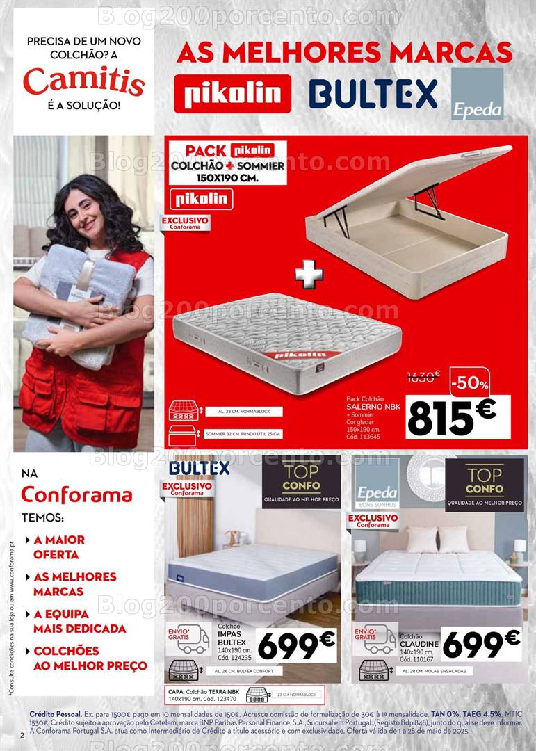 Antevisão Folheto CONFORAMA Promoções de 1 maio a 28 maio