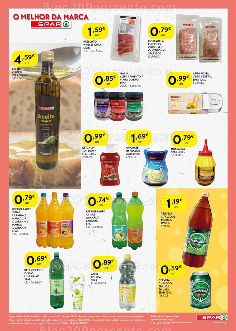Antevisão Folheto SPAR Promoções de 29 abril a 11 maio