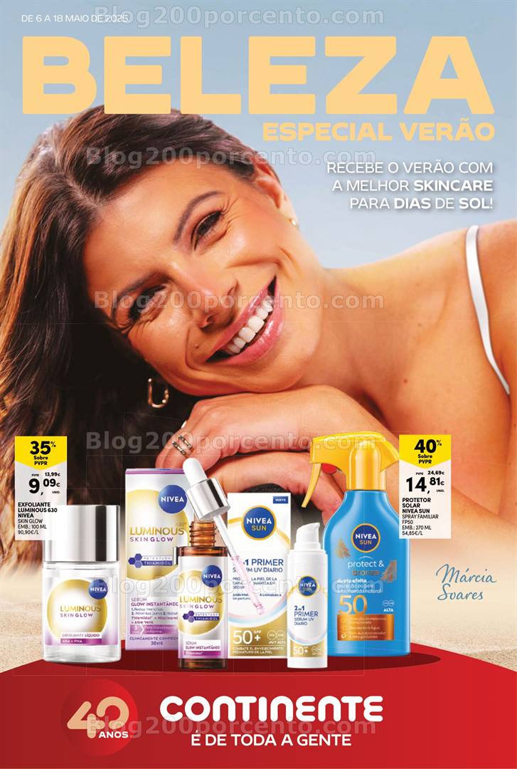 Antevisão Folheto CONTINENTE Beleza Verão Promoções de 6 a 18 maio