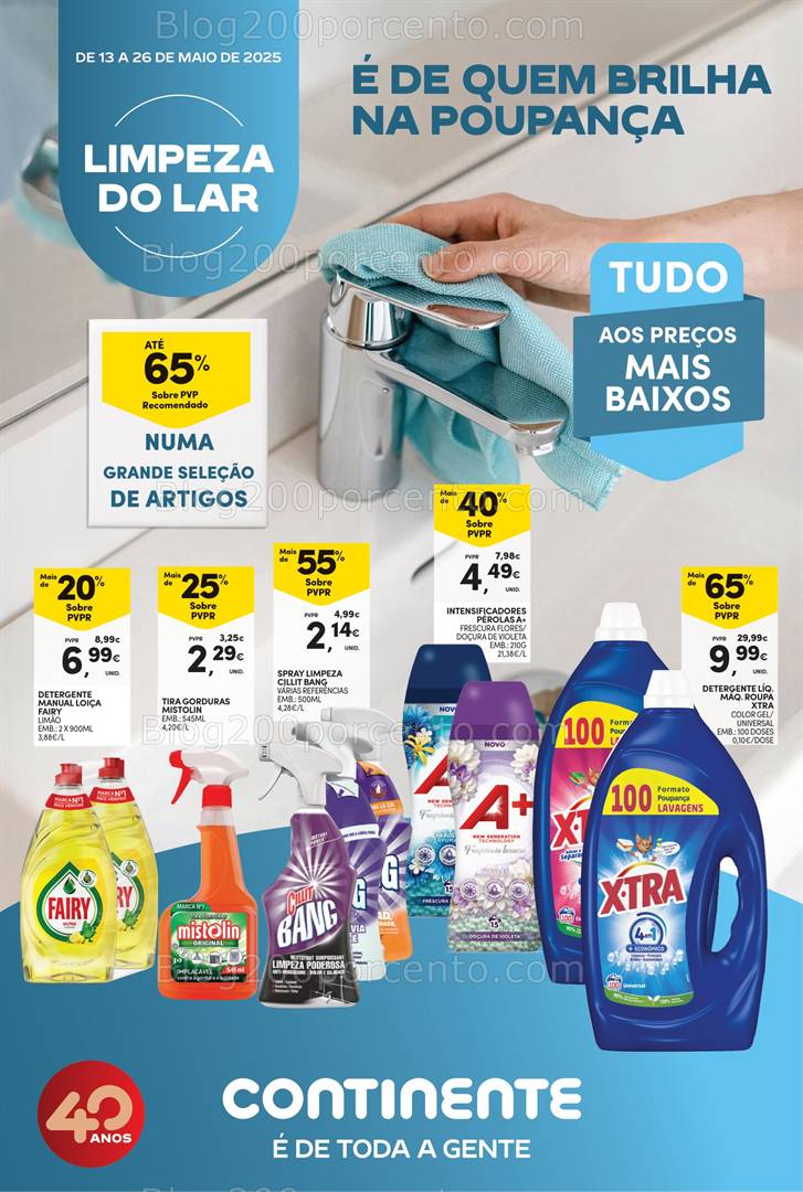 Antevisão Folheto CONTINENTE Açores Limpeza Promoções de 13 a 26 maio