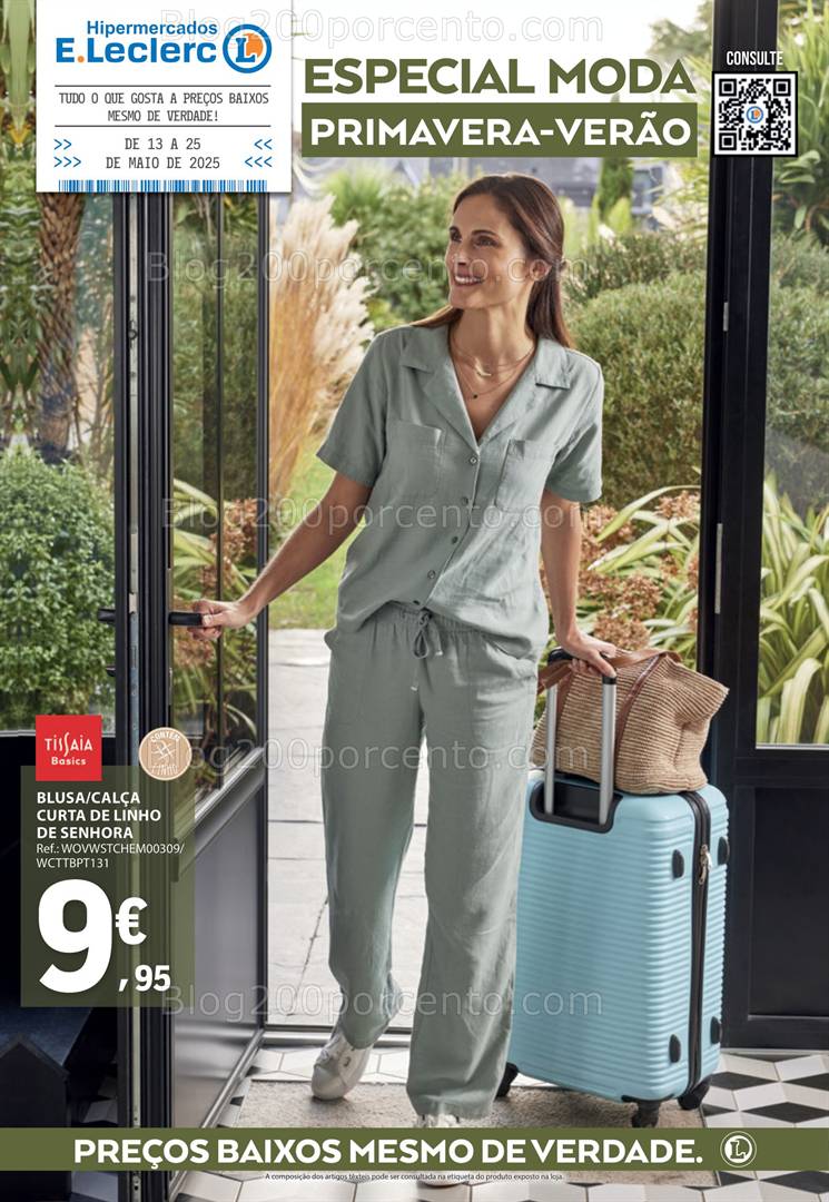 Antevisão Folheto E-LECLERC Especial Moda Primavera Verão Promoções de 13 a 25 maio all