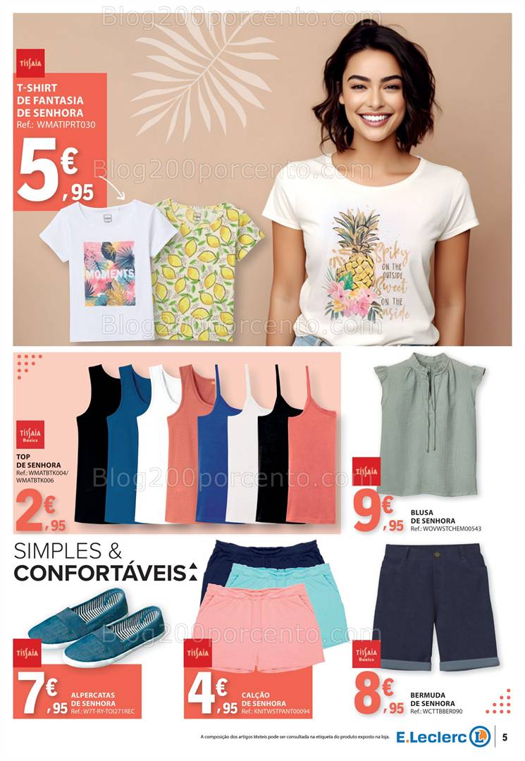 Antevisão Folheto E-LECLERC Especial Moda Primavera Verão Promoções de 13 a 25 maio all
