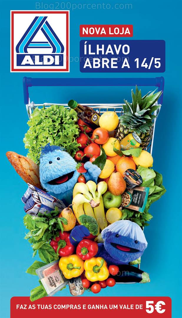 Antevisão Folheto ALDI Abertura Ílhavo Promoções de 14 a 20 maio