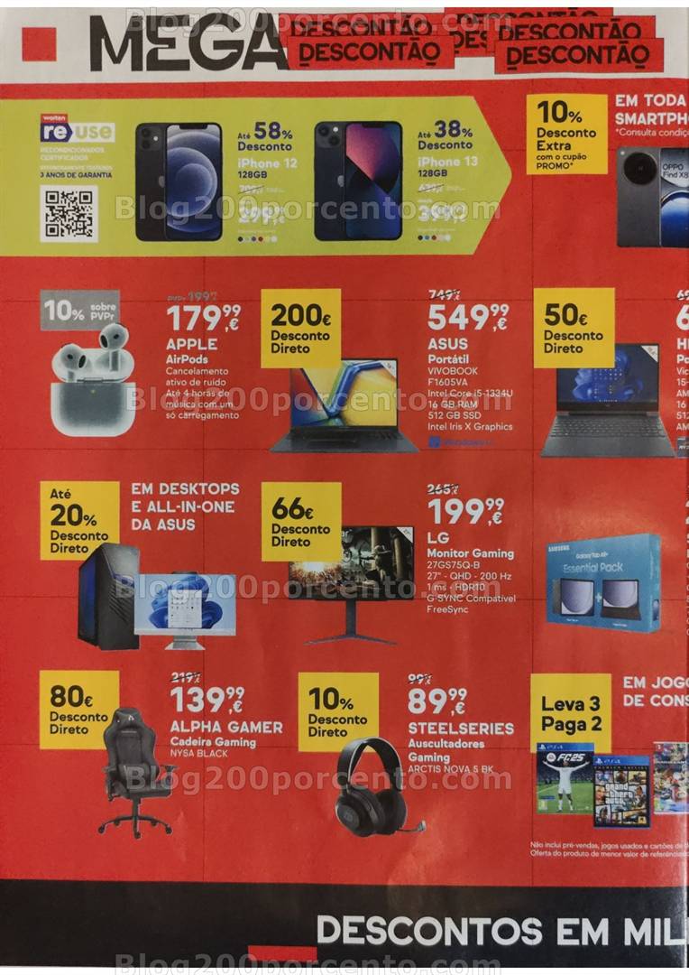 Antevisão Folheto WORTEN Mega Descontão Promoções de 1 de maio a 4 de maio