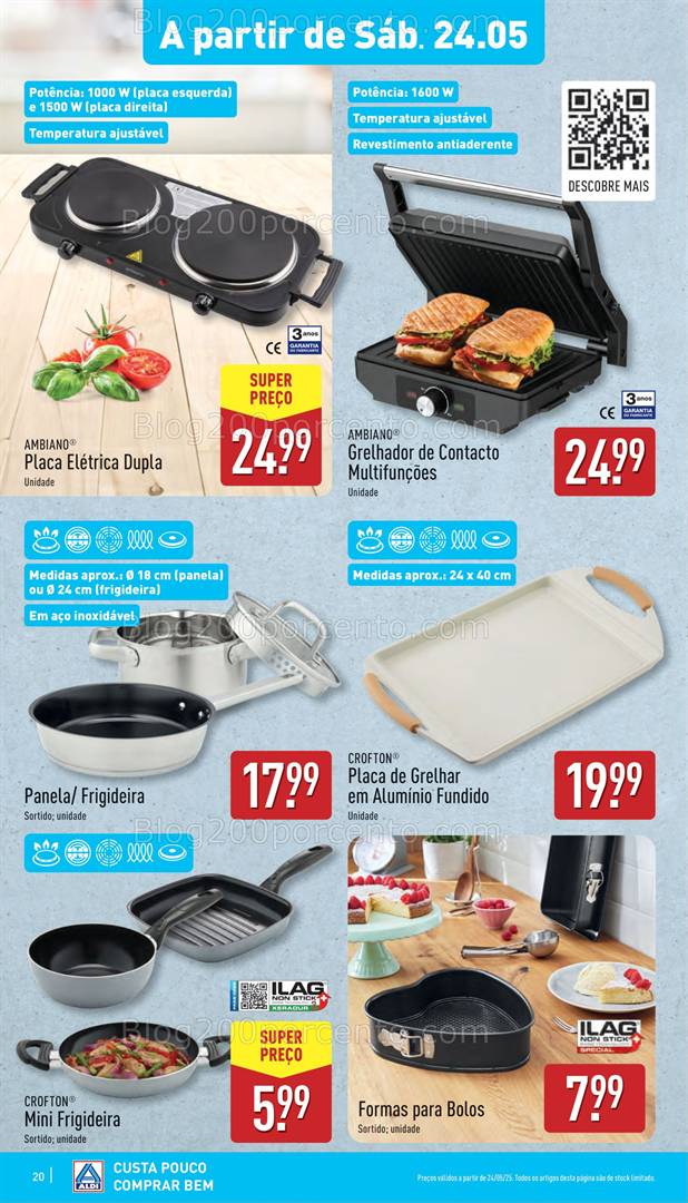 Antevisão Folheto ALDI Promoções de 24 a 27 maio cozinha