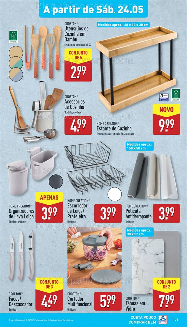 Antevisão Folheto ALDI Promoções de 24 a 27 maio organização