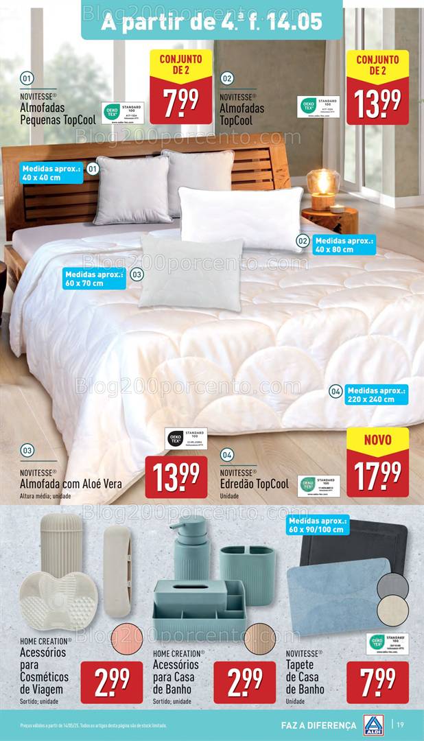 Antevisão Folheto ALDI Promoções de 14 a 20 maio bazar