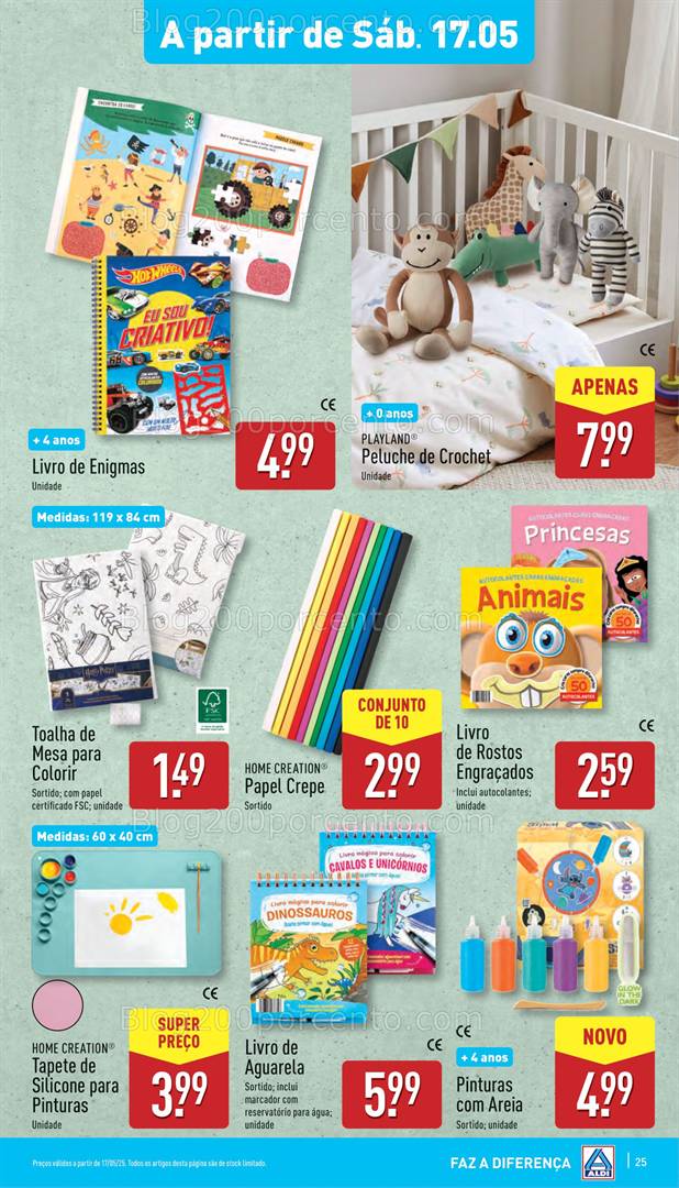 Antevisão Folheto ALDI Achados Promoções de 17 a 20 maio achados