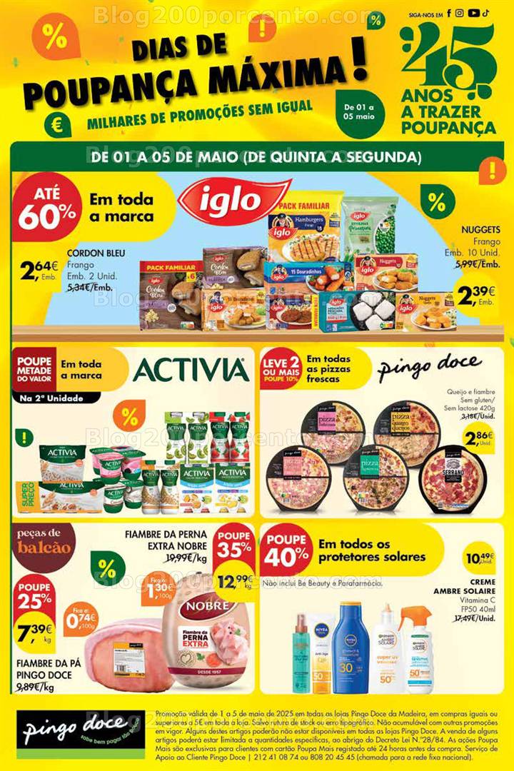 Antevisão Folheto PINGO DOCE Madeira Especial 1 de maio - 1 a 5 maio