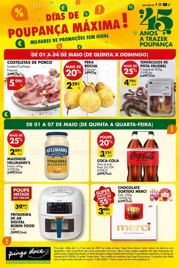 Antevisão Folheto PINGO DOCE Açores Extra - 1 de maio a 7 de maio