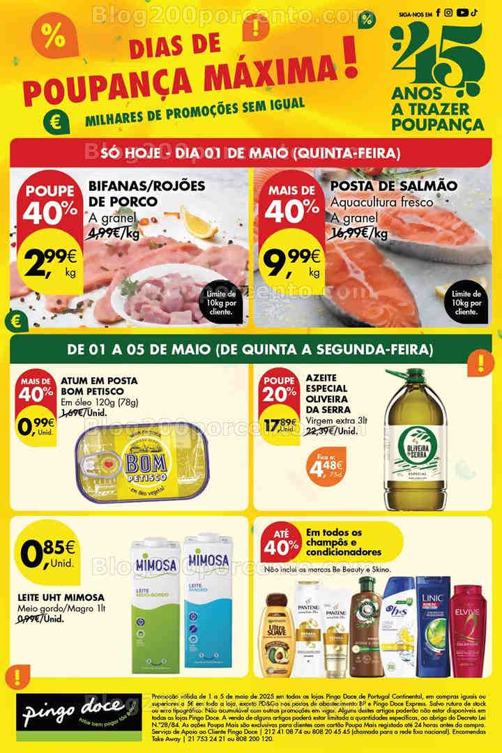Antevisão Folheto PINGO DOCE Especial 1 de maio - só de 1 maio 