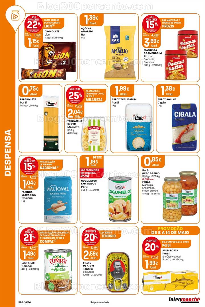 Antevisão Folheto INTERMARCHÉ Contact Promoções de 8 a 14 maio