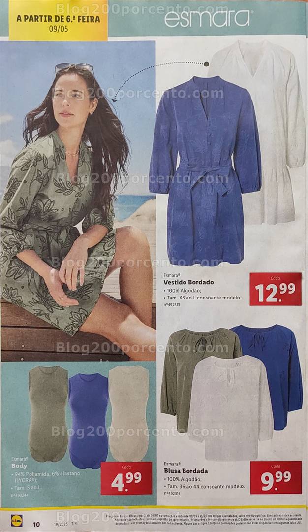 Antevisão Folheto LIDL Bazar Promoções de 9 a 15 maio moda
