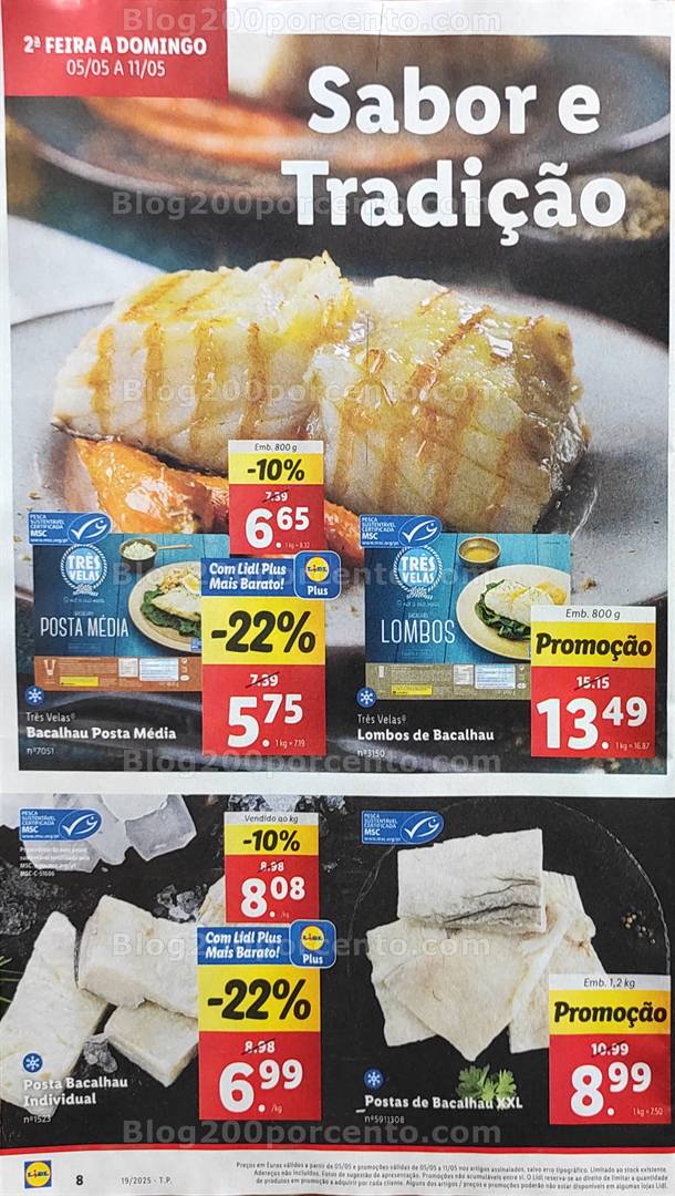 Antevisão Folheto LIDL Promoções de 5 a 11 maio peixe