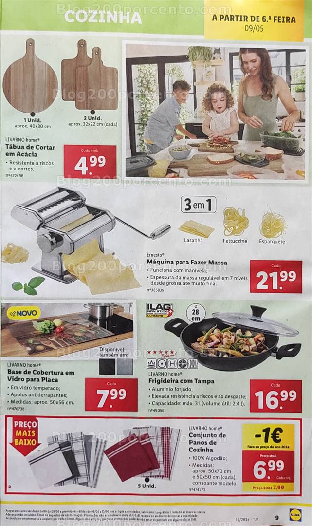 Antevisão Folheto LIDL Bazar Promoções de 9 a 15 maio cozinha