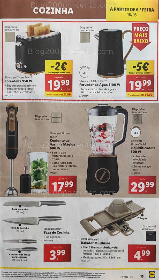 Antevisão Folheto LIDL Bazar Promoções de 16 a 22 de maio baixa de preços