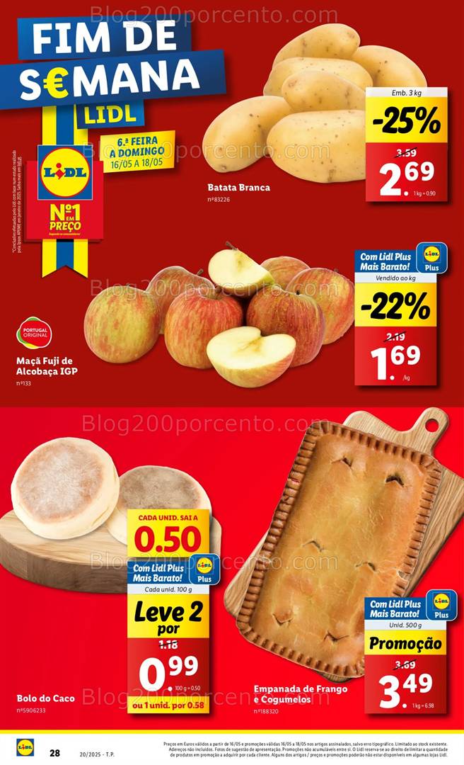 Antevisão Folheto LIDL Promoções Fim de Semana - 16 a 18 maio fim de semana