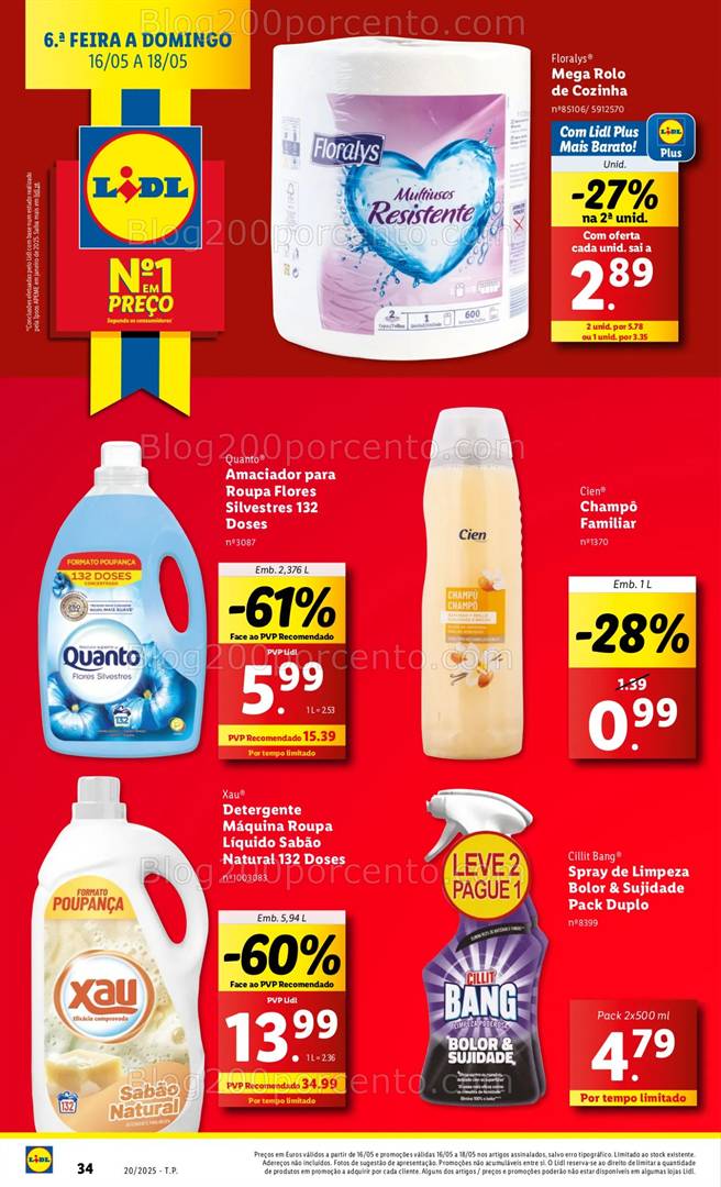 Antevisão Folheto LIDL Promoções Fim de Semana - 16 a 18 maio fim de semana