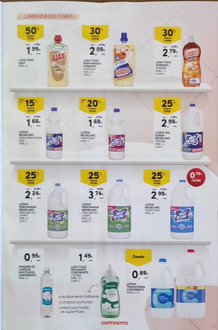 Antevisão Folheto CONTINENTE Limpeza Promoções de 13 a 25 maio