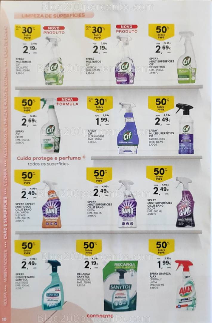 Antevisão Folheto CONTINENTE Limpeza Promoções de 13 a 25 maio