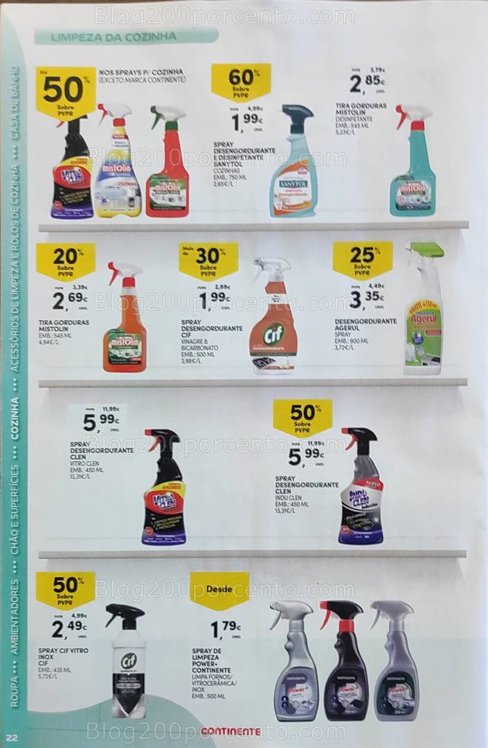 Antevisão Folheto CONTINENTE Limpeza Promoções de 13 a 25 maio